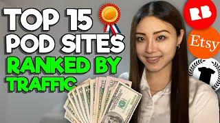 TOP 15 Print on Demand Websites  (Ranked by TRAFFIC) | FREE Passive Income Online