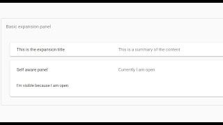 Expansion Panel Using Angular 13