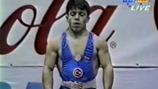 Frank Rothwell's Olympic Weightlifting History Halil Mutlu 1994 WR C+ Jerk.wmv