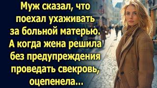 Муж сказал, что поехал ухаживать за больной матерью. А когда жена решила проведать свекровь…