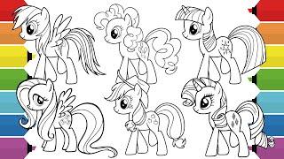 My Little Pony Coloring Book Pages | How to Color My Little Pony Movie Mane 6