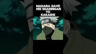 Madara gave his Sharingan to Kakashi #naruto #anime #akiratoriyama #dragonball #edit #shorts