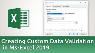 How to Create Custom Data Validation in Microsoft Excel 2019