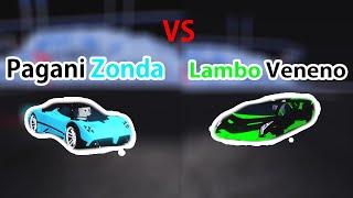 Lamborghini Veneno vs Pagani Zonda! Roblox Vehicle Simulator Head 2 Head!