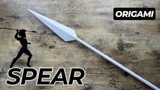 ORIGAMI SPEAR EASY TUTORIAL | DIY PAPER SPEAR ORIGAMI WEAPON CRAFT | HOW TO MAKE SPEAR FROM PAPER