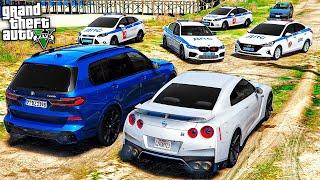 ПОГОНЯ ОТ КОПОВ ДПС НА NISSAN GTR И BMW X7 ! РЕАЛЬНАЯ ЖИЗНЬ В GTA 5 ГАРВИН