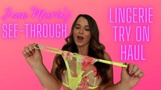 TRANSPARENT Lingerie Try on Haul| Jean Marie Try On