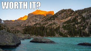 Lake Haiyaha at Rocky Mountain National Park, What it's really like hiking there (at 4am).