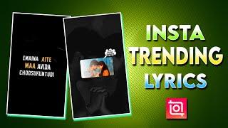 New Trending Instagram Lyrics Reels Video Editing in Inshot App | Photo Moving Lyrics Video Telugu