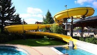 offene Riesenrutsche :: gelbe Freibad-Rutsche | Erlebnisbad Dorfhain