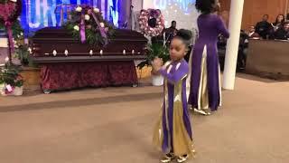 6 Year old praise dancing at her Mothers Home going Celebration