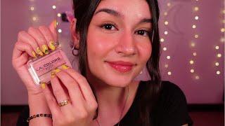 ASMR Mouth Sounds + Fast Tapping on Makeup | Inaudible Whispering 