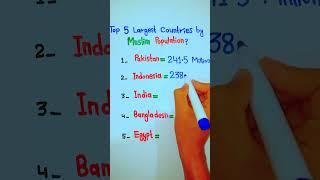 Top 5 Largest Countries with Muslim Population || 5min Knowledge