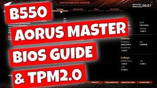Gigabyte B550 Master UEFI BIOS GUIDE & TOUR Inc TPM