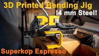 3D prints bending 4 mm Steel for a custom Superkop Espressomachine Mount!