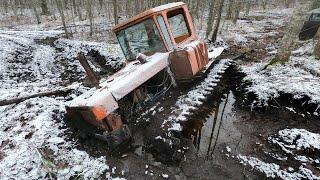 Тяжёлая эвакуация ДТ75 Болотник. Всё оказалось не так просто...