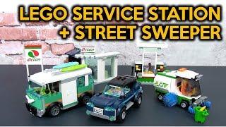 2020 LEGO Service Station (60257) and Street Sweeper (60249) + Modifications