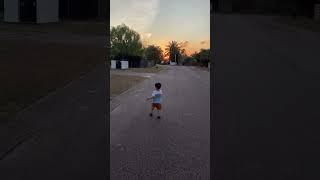 Aussie toddler and Golden Sunset  