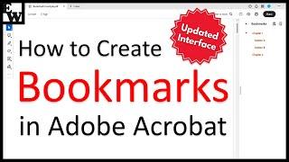 How to Create Bookmarks in Adobe Acrobat (UPDATED Interface)