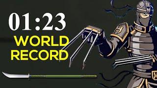 Shadow fight 2 speedrun [01:23] Wasp's Naginata vs Lynx | World record