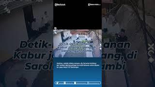 Video Detik-detik Tahanan di jambi Kabur, Lompat Pagar Lari Ke Semak-semak