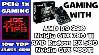 Gaming at PCIe 1x Asrock Quad Core Celeron J3455M Mobo | Benchmarking | JoeteckTips