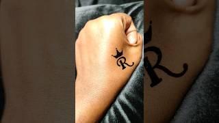 R letter tattoo design #viral