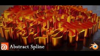 Houdini Abstract Spline Cinema 4D Style RnD