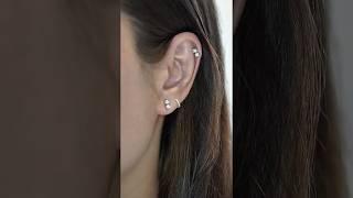 Diamond Helix Piercing Earrings | 18K Gold Curated Ear Jewellery | UK Designer | Lena Cohen London