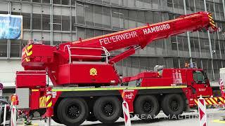 Liebherr mobile crane LTM 1070-4.2 Hamburg fire department in civil job dismantling antenna  ️