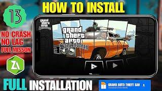 HOW TO INSTALL GTA SAN ANDREAS IN ANDROID | HOW TO INSTALL GTA SA IN MOBILE | NO CRASH | NO LAG |