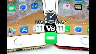 iOS 11 BETA 6 Vs iOS 11 BETA 5 Performance & Battery Test Comparison