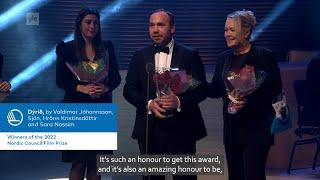 Winner speech of the winner of Nordic Council Film Prize, Dýrið