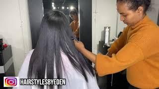 SHE CAN'T BELIEVE HOW HER HAIR LOOKED AFTER THE ROLLERS !! BLACK IS BEAUTIFUL!!