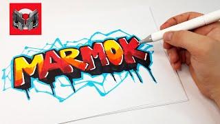 ГРАФФИТИ - MARMOK !!! КАК НАРИСОВАТЬ? !!! урок граффити graffiti logo