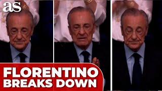 FLORENTINO PEREZ breaks down during MODRIC and ANCELOTTI'S FAREWELL at the BERNABEU