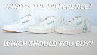 Reebok Club C 85 Comparison | Club C 85, Club C 85 Vintage, Club C 85 TV | What's the Difference?