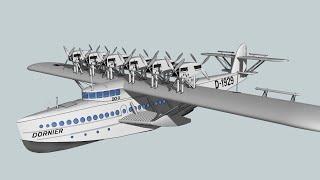 Building a Dornier DO-X flying boat model using the Google Sketchup 8