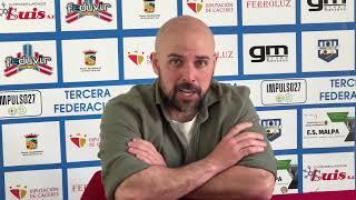 Rueda de prensa de Luis Oliver, tras el partido Arroyo CP 0-2 CD Badajoz