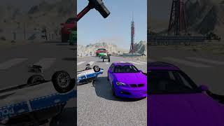 Colorful Small to Big Cars vs Hammer | BeamNG.drive!