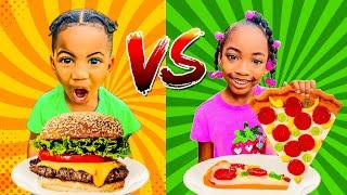 REAL VS GUMMY FOOD CHALLENGE