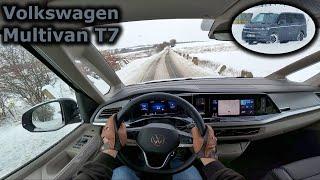 2023 Volkswagen Multivan T7 Long 2.0 TSI DSG | winter & snow POV test drive