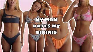 my mom rates my bikinis (zaful, triangl, & thrifted)