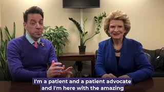 Peter Morley speaks with Senator Stabenow.