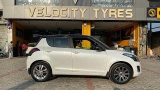 My Swift Getting New Alloy Wheels & Tyres Installed | Modified Maruti Swift | Musafir's Swift