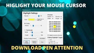 #highlightmousecursor            Highlight Your Mouse Cursor For Free! | Download Pen Attention 2020