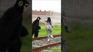 Update FAKE GORILLA ATTACK ON Cute Girl PRANK ! EMTIAZ BHUYAN PRANK #Shorts