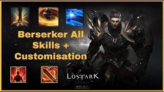 Lost Ark Berserker All Skills & Customisation/ Tripods Gameplay (With Timestamp)