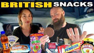 BRITISH SNACKS Taste Test! Trying & Rating popular drinks, biscuits, crisps & more!