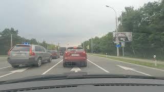 Timelapse Lyakhovichi Baranovichi Brest highway road M1 E30